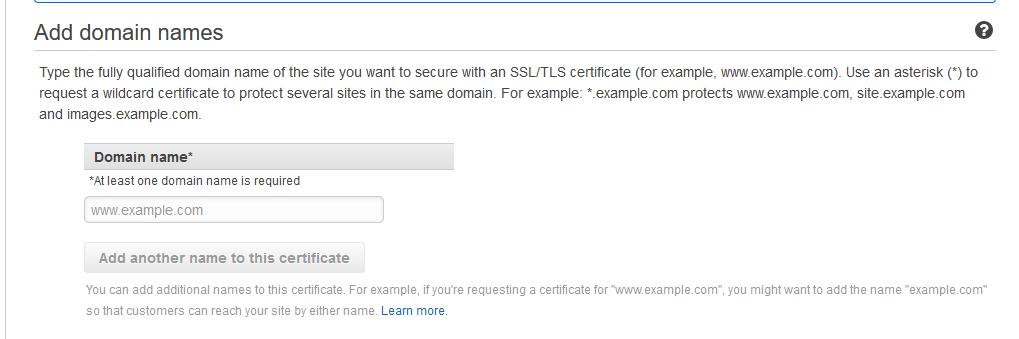 Choose to request a certification